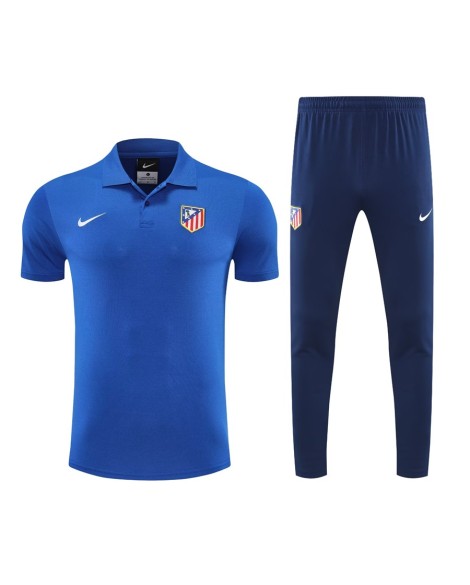 Maillot d'entraînement à manches courtes Atlético Madrid POLO 2526 - bleu clair