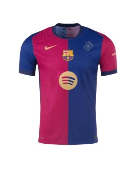 Maillot de football domicile authentique du FC Barcelone 2024/25 - 125e anniversaire (logo Spotify sans texte) Maillot de football domicile authentique du FC Barcelone 2024/25 - 125e anniversaire (logo Spotify sans texte)