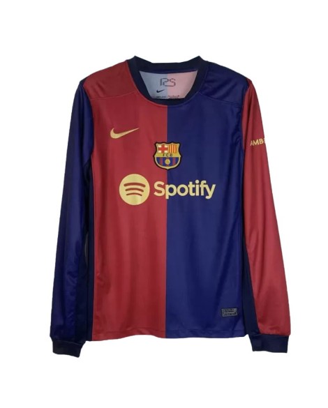 Maillot Domicile Manches Longues Barcelone 2024/25