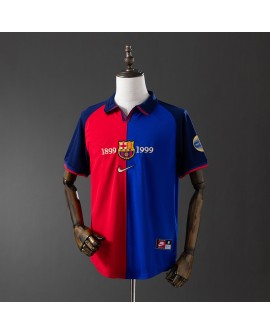 Maillot rétro 100 ans anniversaire domicile de Barcelone 1999/00