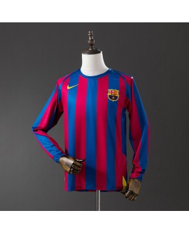 Maillot Barcelone 2005/06 Domicile Rétro - Manches Longues