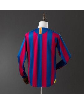 Maillot Barcelone 2005/06 Domicile Rétro - Manches Longues
