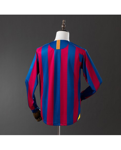 Maillot Barcelone 2005/06 Domicile Rétro - Manches Longues