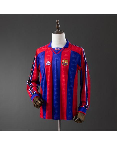 Maillot de football rétro à manches longues Barcelone 1996/97