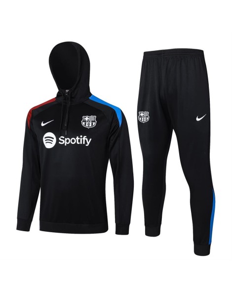 2425-Maillot d'entraînement à capuche Barcelone-Noir