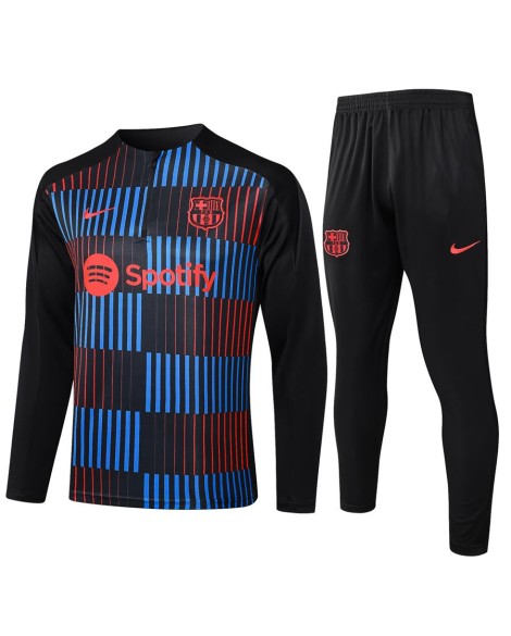 Uniforme d'entraînement de Barcelone 2425-jet d'encre vertical noir