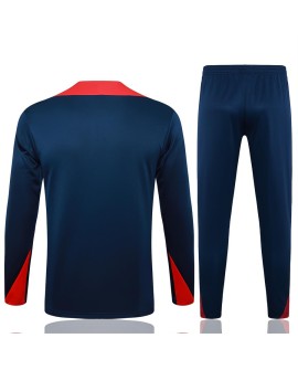 Survêtement d'entraînement Barcelone 2425-Jet d'encre géométrique bleu royal