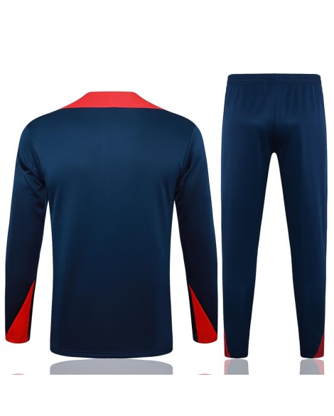Survêtement d'entraînement Barcelone 2425-Jet d'encre géométrique bleu royal