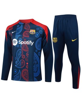 Survêtement d'entraînement Barcelone 2425-Jet d'encre géométrique bleu royal