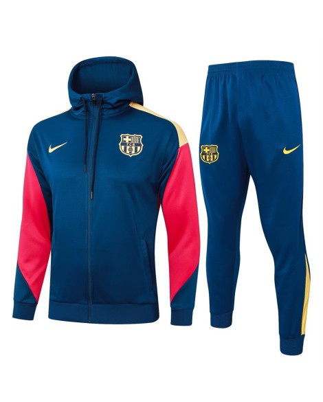 2425Barcelona Veste d'entraînement à capuche - Upper Cyan