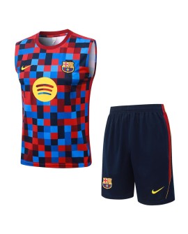 Barcelone Tenue d'entraînement saison 26/27 avec motif à damier imprimé par jet d'encre (maillot + short)