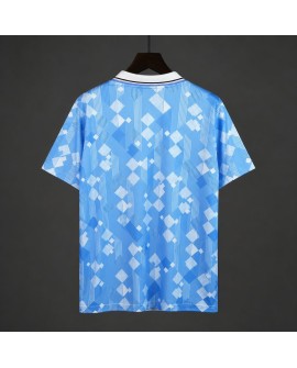 Maillot domicile rétro bleu clair à losanges du Celta Vigo, saison 1995/96