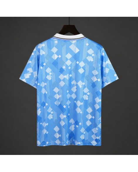 Maillot domicile rétro bleu clair à losanges du Celta Vigo, saison 1995/96