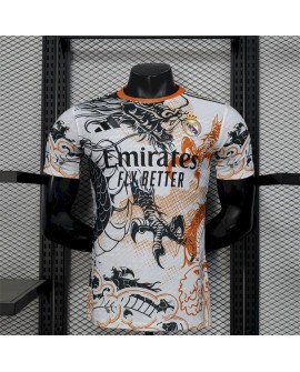 Maillot Real Madrid 2025/26 version dragon noir et blanc version joueur