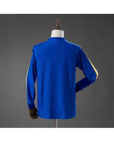 Real Madrid T-shirt bleu à manches longues avec logo Grandstand