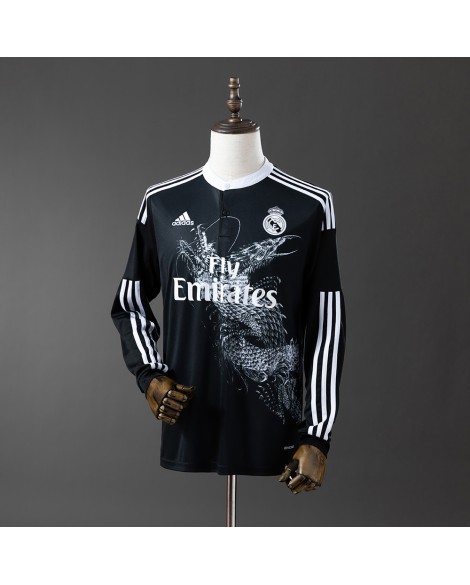 Maillot rétro à manches longues du Real Madrid 2014/15 deuxième extérieur
