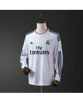 Maillot domicile du Real Madrid rétro 2013/14 par Adidas à manches longues