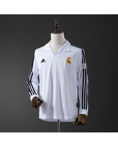 Maillot rétro à manches longues du Real Madrid 2002/03 domicile (UEFA Champions League)