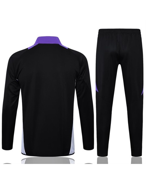 Veste d'entraînement Real Madrid 2425-Noir (col violet)