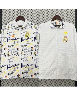 Veste coupe-vent à Real Madrid 2024/25 - Utilisation double face Veste coupe-vent à Real Madrid 2024/25 - Utilisation double face