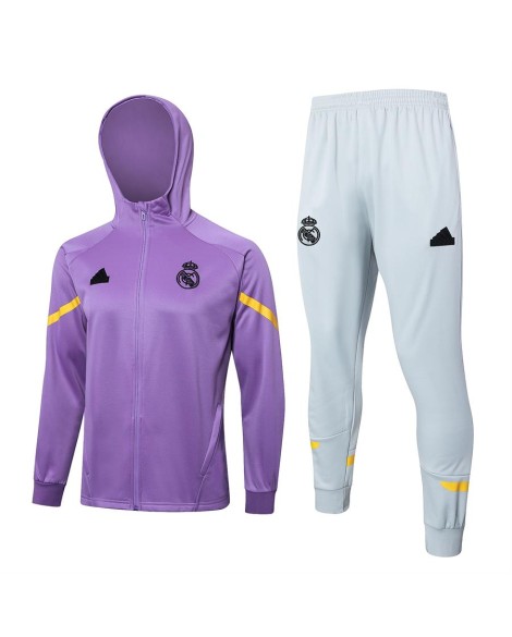 2425 Veste d'entraînement à capuche Real Madrid - Violet