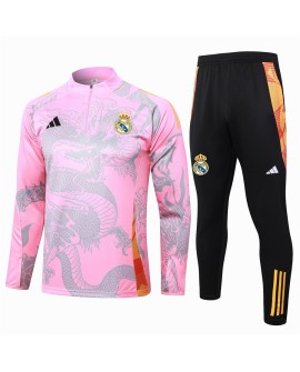 2425 Uniforme d'entraînement du Real Madrid-rose (spray dragon noir)