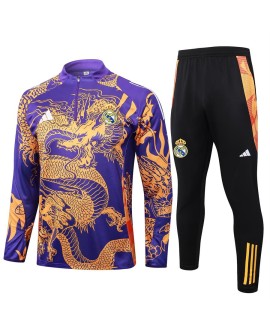 2425 Vêtements d'entraînement du Real Madrid - Violet (Dragon jet d'encre)