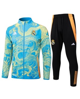 2425 Veste d'entraînement Real Madrid - Bleu clair (Spray Black Dragon)