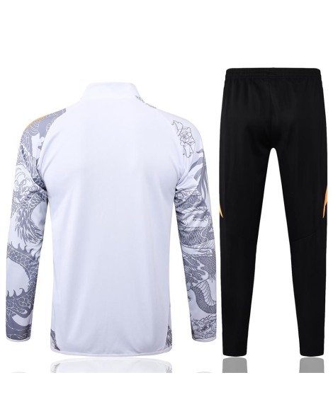 Veste d'entraînement du Real Madrid 2425, blanc (Spray Black Dragon)