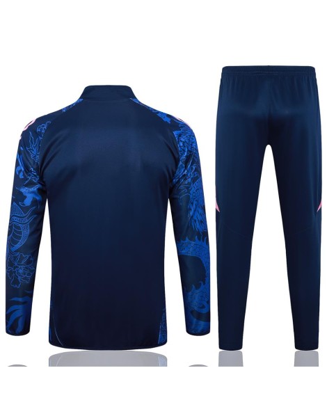 2425 Veste d'entraînement du Real Madrid - Bleu royal (Spray Black Dragon)