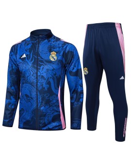 2425 Veste d'entraînement du Real Madrid - Bleu royal (Spray Black Dragon)
