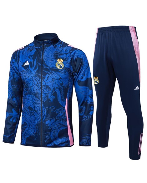 2425 Veste d'entraînement du Real Madrid - Bleu royal (Spray Black Dragon)