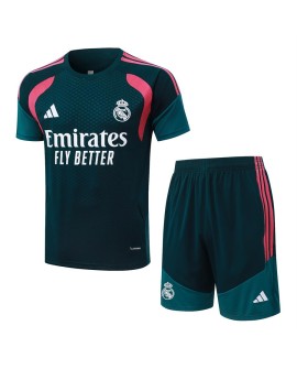 Real Madrid Ensemble de survêtement d'entraînement blanc (avec touches de rose) pour la saison 26/27 (haut + short)