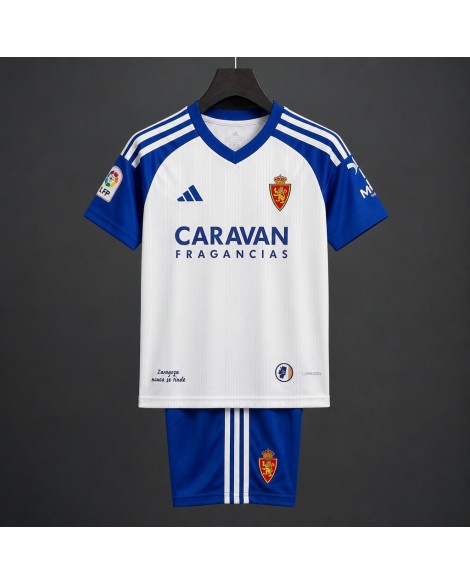 2026/27 Real Zaragoza Maillot domicile - Maillot et Short - Enfant 2026/27 Real Zaragoza Maillot domicile - Maillot et Short - Enfant