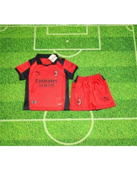Ensemble maillot rouge extérieur quatre matchs de l'AC Milan 26-27 (maillot + short) - Enfant