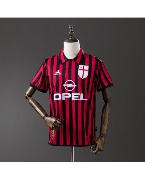 Maillot domicile rétro de l'AC Milan, saison 1999/00