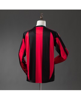 Maillot rétro manches longues domicile AC Milan saison 2010/11