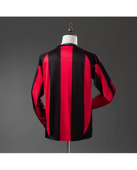 Maillot rétro manches longues domicile AC Milan saison 2010/11