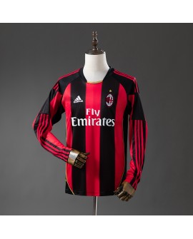 Maillot rétro manches longues domicile AC Milan saison 2010/11