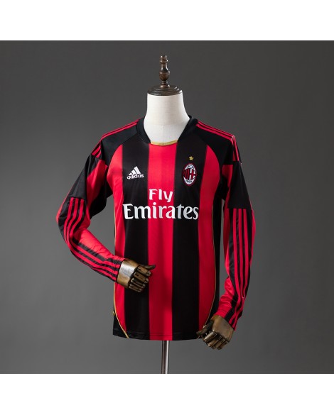 Maillot rétro manches longues domicile AC Milan saison 2010/11
