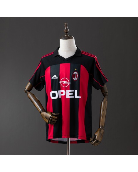 Maillot domicile rétro de l'AC Milan, saison 2000/02