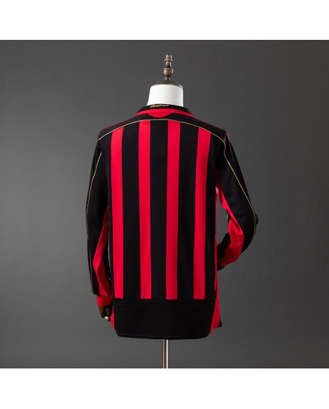 Maillot domicile rétro manches longues AC Milan saison 2006/07