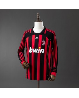 Maillot domicile rétro manches longues AC Milan saison 2006/07