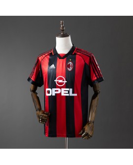 Maillot rétro domicile de l'AC Milan, saison 1998/99
