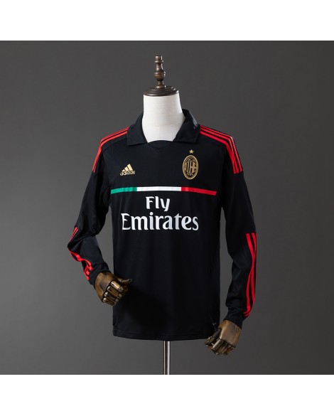 Maillot rétro manches longues extérieur de l'AC Milan, saison 2011/12