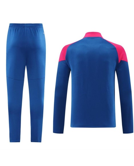 Ensemble veste d'entraînement AC Milan (haut + pantalon) rose et bleu 2024/25
