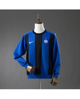 Sweat-shirt à manches longues Inter Milan 25/26 - Bleu foncé et noir