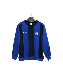 Sweat-shirt à manches longues Inter Milan bleu et noir dégradé 2526