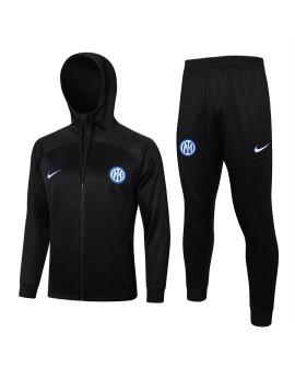 Veste d'entraînement à capuche Inter Milan 2425 - Noir
