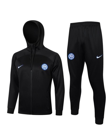 Veste d'entraînement à capuche Inter Milan 2425 - Noir